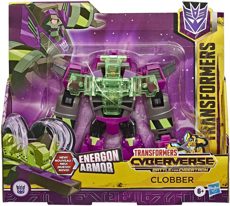 Photo 2 of Transformers Toys Cyberverse Ultra Class Clobber Action Figure - Combines with Energon Armor to Power Up - for Kids Ages 6 and Up, 6.75-inch