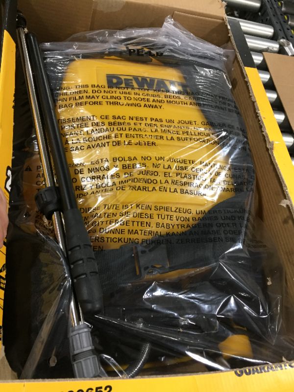 Photo 2 of DEWALT 190652 4 gal. Internal Piston Pump Backpack Sprayer
