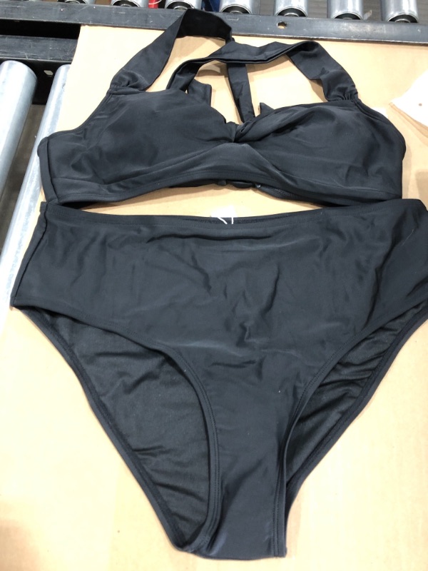 Photo 2 of Charmed Romance Twist Front Midkini & Bikini Bottom Set SIZE XL 
