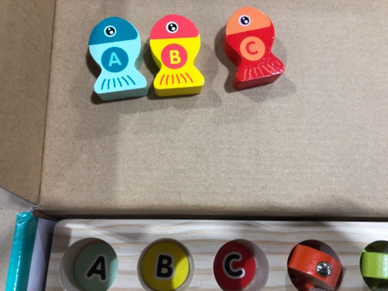 Photo 2 of alphabetic wooden magnetic fishing game