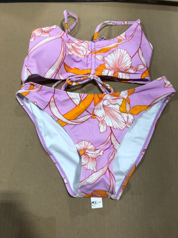 Photo 1 of 2 PIECE CUPSHE SWIMWEAR SIZE M ( PINK FLORAL )