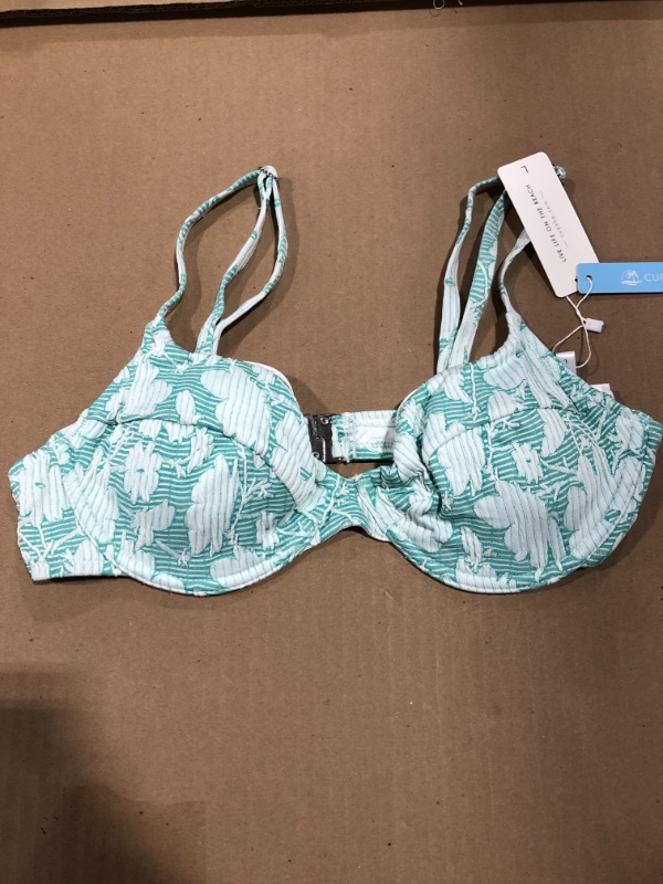 Photo 2 of Jane Floral Underwire Criss Cross Bikini Top SIZE L 
