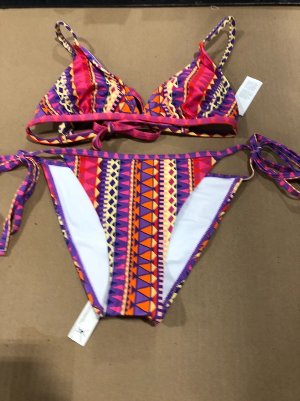 Photo 2 of Boho Print Triangle Bikini SIZE S 
