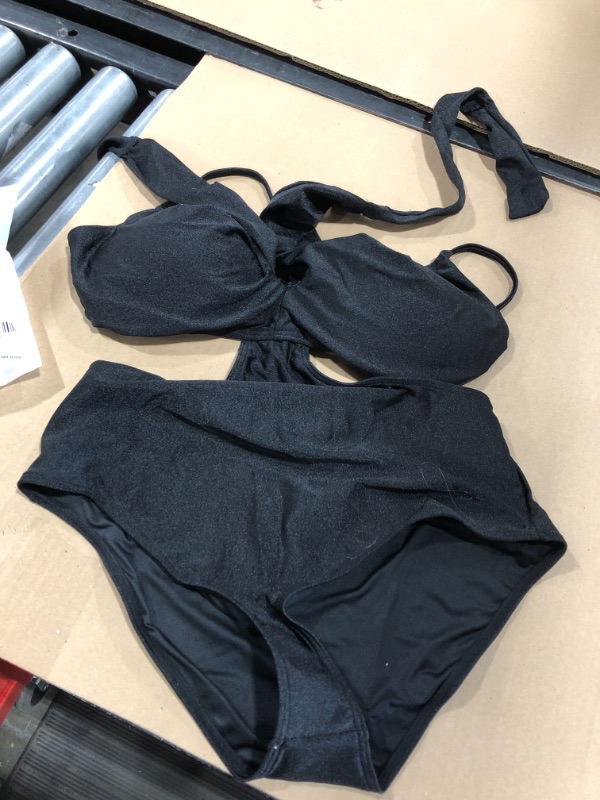 Photo 1 of 1 PIECE CUPSHE SWIMWEAR OPEN BACK & SIDES SIZE L (BLACK)