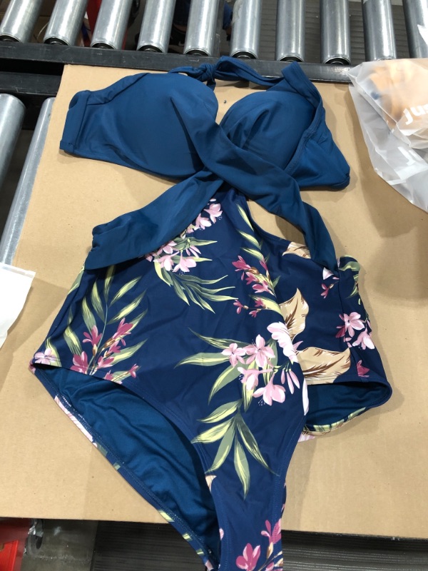 Photo 1 of 1 PIECE CUPSHE SWIMWEAR OPEN SIDED (FLORAL) SIZE XL 