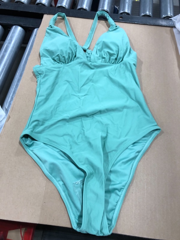 Photo 2 of Alisson Ruched O-Ring One Piece Swimsuit SIZE S 
