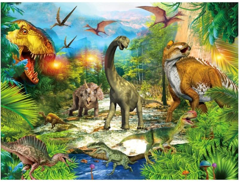 Photo 1 of LeonMake Dinosaur Puzzle for Kids Toys: 46 Piece Big Floor Puzzle for 3-8 Year Old Boys & Girls | Fluorescent Jigsaw Puzzles as Christmas Birthday Gift for Toddler | 18 x 24 inch
