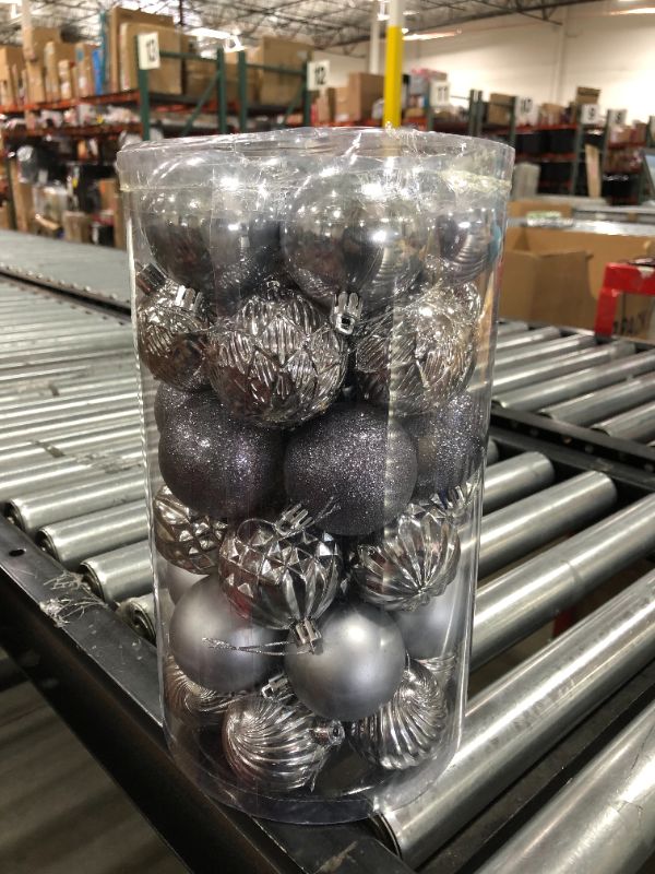 Photo 1 of 24 PK Silver Ornaments for Christmas Tree 