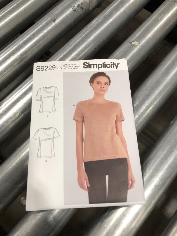 Photo 2 of Simplicity SS9229H5 Misses' Knit T-Shirt Sewing Pattern Kit, Design Code S9229, Sizes 6-14
