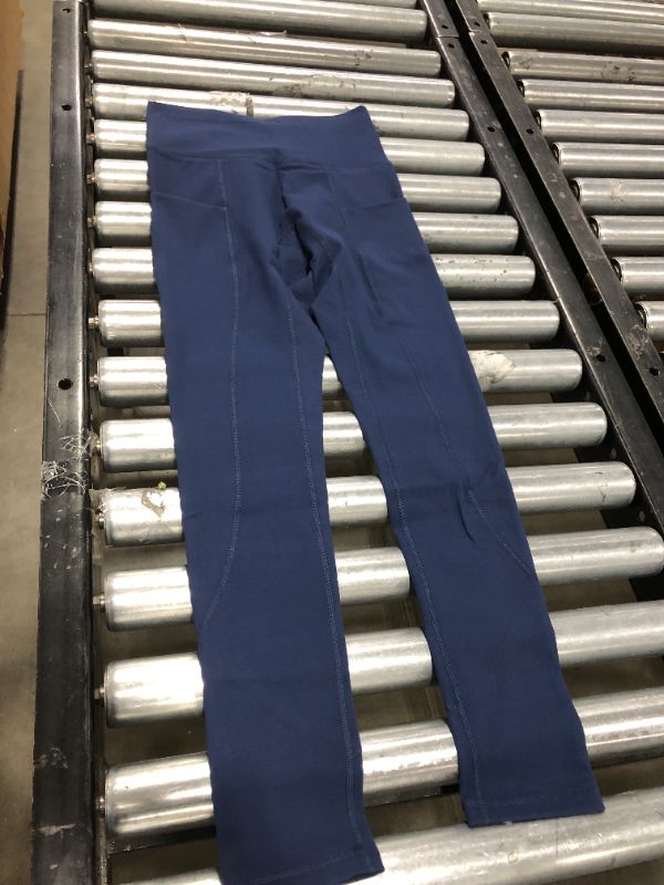 Photo 1 of TQD High Waist Yoga Pants with Pockets, Capri Leggings with Pockets 4 Way Stretch Tummy Control Workout Yoga Pants for Women SIZE XS
(NAVY BLUE)