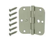 Photo 1 of 3-1/2 in. Satin Nickel 5/8 in. Radius Security Door Hinges (3-Pack)
