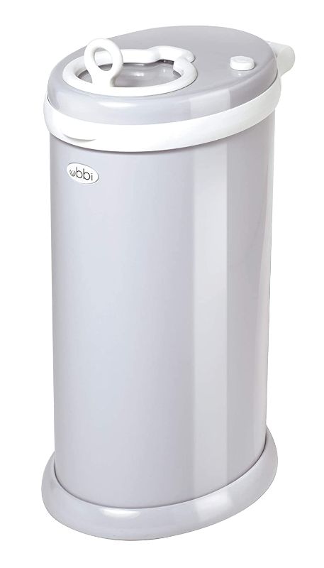 Photo 1 of Ubbi Steel Odor Locking, No Special Bag Required Money Saving, Awards-Winning, Modern Design Registry Must-Have Diaper Pail, Gray
