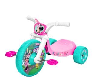 Photo 1 of Disney Jr Minnie Mouse 10 Inch Fly Wheels Junior Trike in Pink and Green with Sounds

