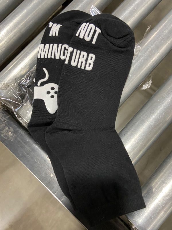 Photo 1 of 'Do Not Disturb I'm Gaming' Unisex Black Ankle Socks 6 PAIRS 