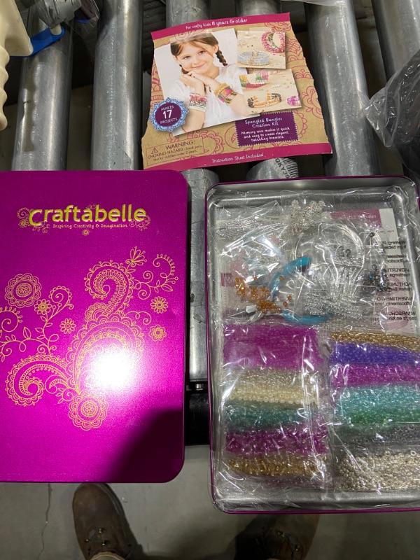 Photo 2 of Craftabelle – Spangled Bangles Creation Kit – Bracelet Making Kit – 366pc Jewelry Set with Memory Wire – DIY Jewelry Kits for Kids Aged 8 Years +
