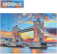 Photo 1 of Garlictoys jigsaw puzzle, 1000 pcs for adults, tower bridge 