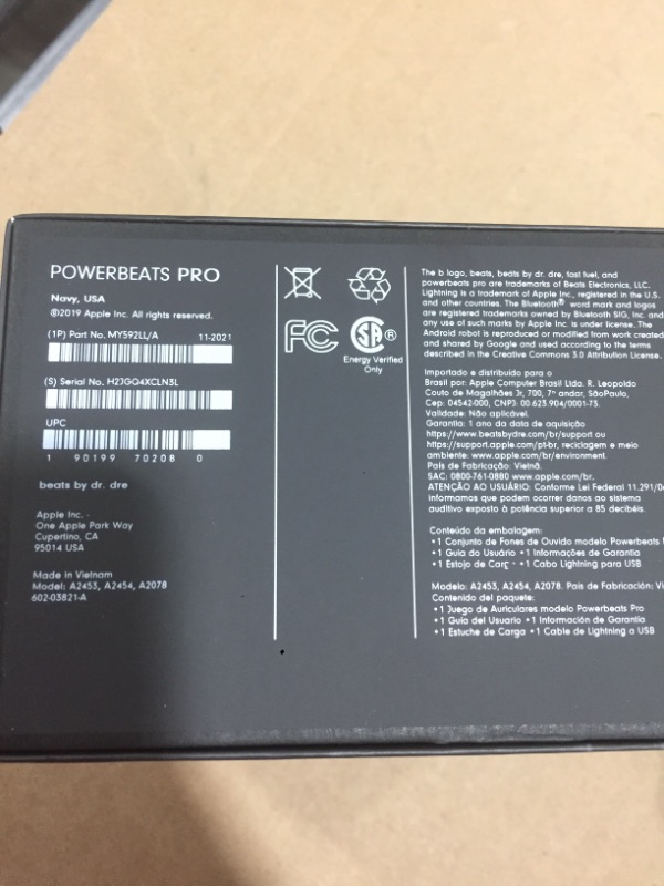 Photo 1 of Powerbeats Pro Wireless Earphones - Apple H1 Headphone Chip, Class 1 Bluetooth, 9 Hours of Listening Time, Sweat Resistant Earbuds, Built-in Microphone - Navy
