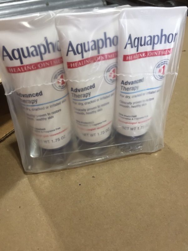 Photo 2 of Aquaphor Healing Ointment - Travel Size Protectant for Cracked Skin - Dry Hands, Heels, Elbows, Lips, 1.75 Oz (Pack of 3) - Packaging May Vary
