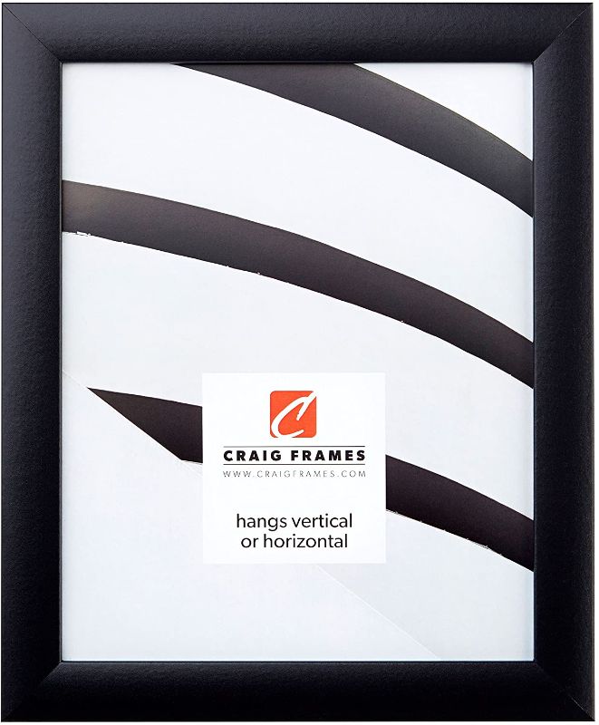Photo 1 of 2 pack- Craig Frames 1WB3BK 24 by 36-Inch Picture Frame, Smooth Wrap Finish, 1-Inch Wide, Black
