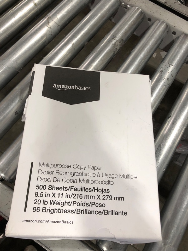 Photo 1 of Amazon Basics Multipurpose Copy Printer Paper - 96 Bright White, 8.5 x 11 Inches, 1 Ream (500 Sheets)
