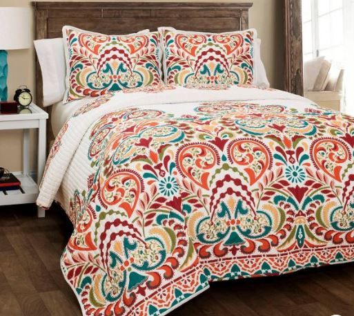 Photo 1 of Clara Quilt Set 3pc - Lush Décor

