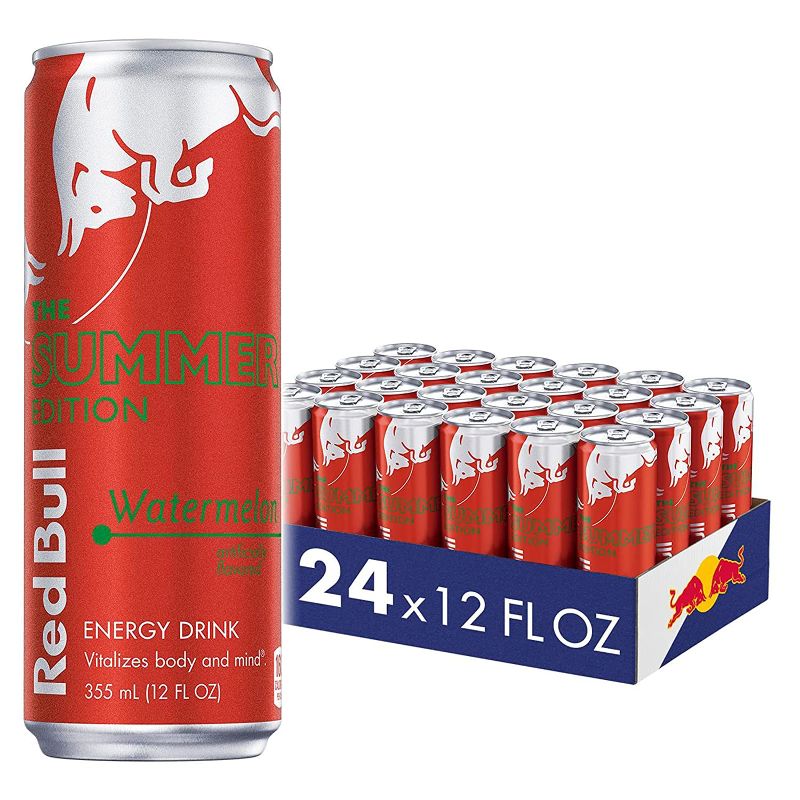 Photo 1 of Red Bull Energy Drink, Watermelon, 12 Fl Oz , Red Edition (Pack of 24)
EXPIRED!*BEST BY:06/11/2021**