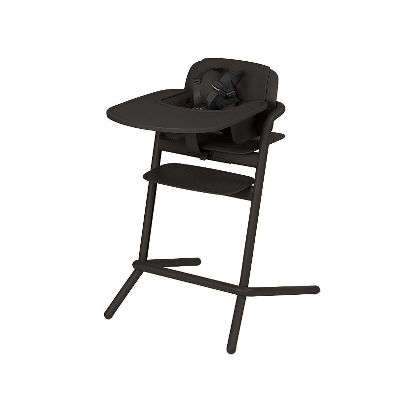 Photo 1 of CYBEX LEMO 1.5 High Chair System, Grows with Child up to 209 lbs, One-Hand Height and Depth Adjustment, Anti-Tip Wheels Safety Feature, Infinity Black
