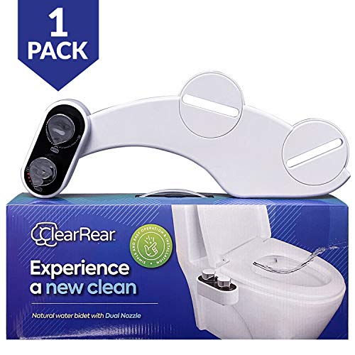 Photo 1 of Clear Rear - the Buttler Bidet Toilet Attachment (1-Pack) Easy Setup Non-Electric Mechanical Bidet Sprayer Self-Cleaning Nozzle & Adjustable Pressure
