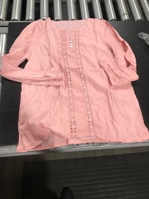 Photo 1 of Pink long sleeve shirt. Size Large