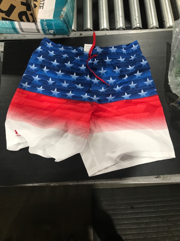 Photo 1 of American Flag swim trunks. Size XL