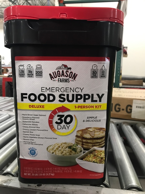 Photo 2 of AUGASON FARMS Deluxe 30-Day Emergency Food Supply 5-Gallon Survival Food
