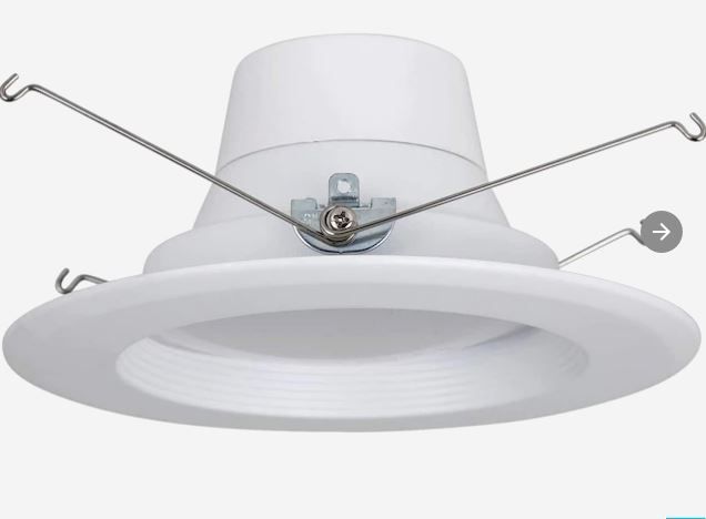 Photo 1 of 5/6 in. Matte White Integrated LED Recessed Trim 5-Ways (4-Pack)