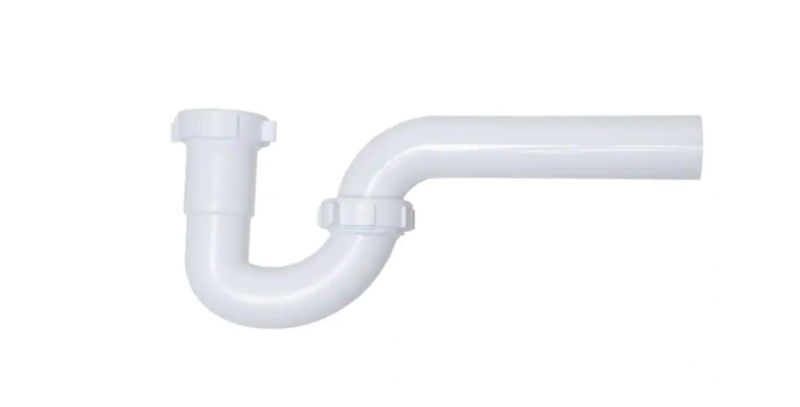 Photo 1 of 1-1/2 in. White Plastic Sink Drain P- Trap with Reversible J-Bend