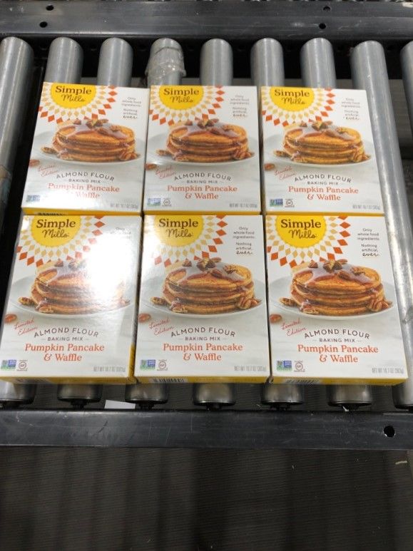 Photo 2 of Simple Mills Almond Flour Pumpkin Pancake & Waffle Mix, Gluten Free, Good for Breakfast, Nutrient Dense, 10.7oz, Pack of 6
