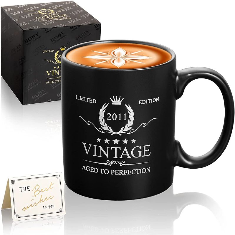Photo 1 of Vintage Years 2011 10th Anniversary Decorations Funny Coffee Mug Unique Gift Idea For Women or Men For That Special Tin Anniversary Born In 2001 Year Gift Unique Gift Idea 11 Oz
