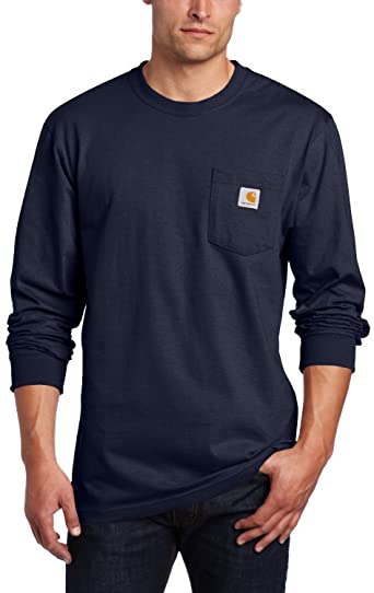 Photo 1 of Carhartt Mens Loose Fit Heavyweight Long-sleeve Pocket T-shirt (Big and Tall) (L)
