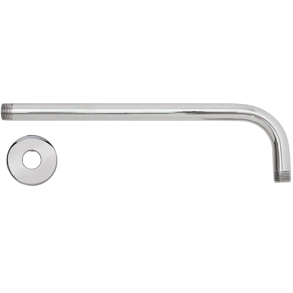 Photo 1 of 12 in. Raincan Shower Arm in Chrome
