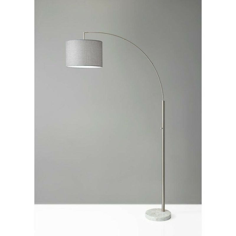 Photo 1 of Adesso Bowery Arc Lamp, Brushed Steel - 4249-22
