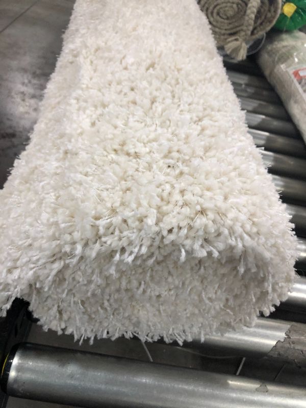 Photo 2 of 5'1"x6'9" Solid Eyelash Woven Shag Rug Cream - Project 62™