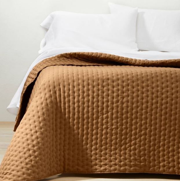 Photo 1 of Cashmere Blend Quilt - Casaluna™ Color Warm Brown Size King Plus