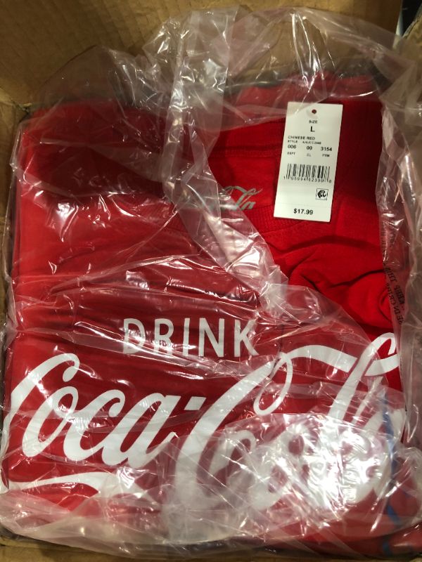 Photo 3 of 5pcs  Women's Coca-Cola Graphic Sweatshirt - Red; Size - Large-----Sweatshirt only 