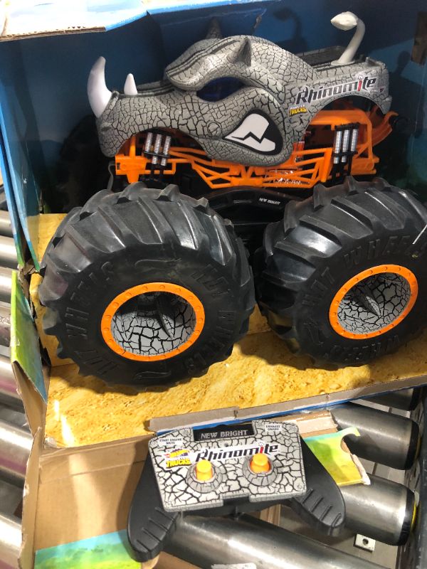 Photo 2 of New Bright RC 1:10 Scale Remote Control Monster Truck Rhinomite Lights and Vapor