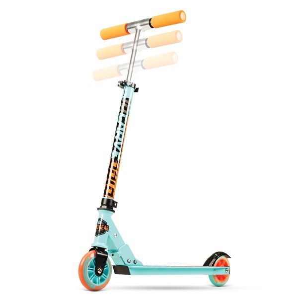 Photo 1 of Madd Gear Carve 100 Alloy Folding Kick Scooter – Orange Teal - Great For Kids Ages 5+ - Max Rider Weight 143 Lbs. New Eva Slimline Comfort Foam Grips
