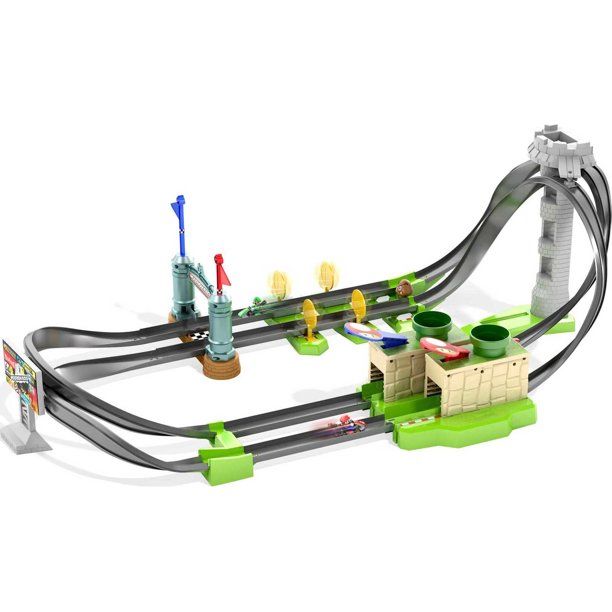 Photo 1 of Hot Wheels Mario Kart Circuit Lite Track Set With 1:64 Scale Die-Cast Kart Vehicle