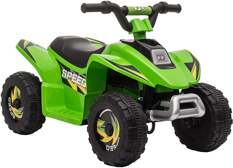 Photo 1 of Aosom 6V Kids Electric Ride on Car ATV, 4-Wheeler Quad Toy Battery Powered Vehicle with Forward/ Reverse Switch for 3-5 Years Old Toddlers Green
