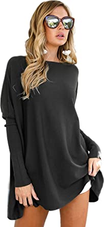 Photo 1 of LIYOHON Oversized T Shirts for Women Tunic Tops to Wear with Leggings Batwing Long Sleeve Sweaters Loose Tops
X LARGE 