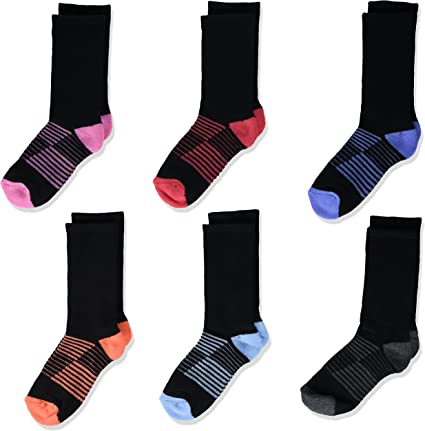 Photo 1 of Amazon Essentials Unisex Kids' Cushioned Athletic Crew Socks, Pack of 6
SIZE SMALL 