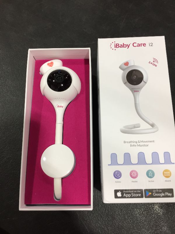 Photo 2 of iBaby Smart Baby Breathing Monitor - with Camera and Audio, Tracking Baby's Breathing, Sleeping, Movement. i2 Wi-Fi Video Baby Monitor, Contactless, Work with Smartphone.