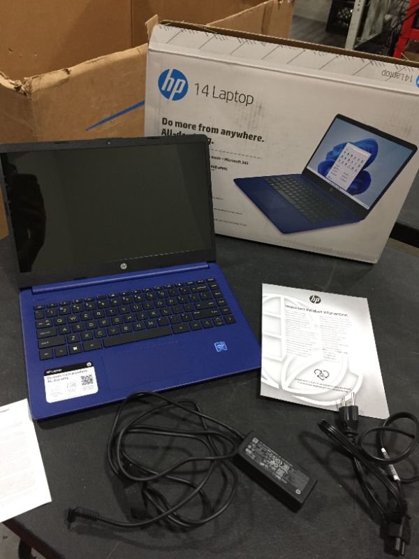 Photo 3 of HP 14-dq0010nr 14" Laptop, Intel Celeron, 4GB Memory, 64 GB eMMC, Windows 10 (47X74UA#ABA)