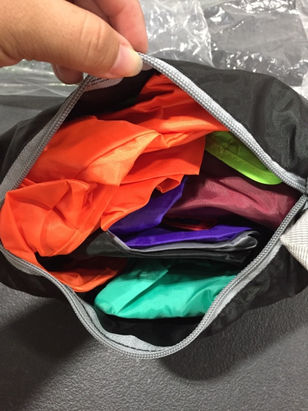 Photo 1 of BeeGreen Reusable-Grocery-Bags-Foldable-Machine-Washable-Reusable-Shopping-Bags-Bulk Colorful 10 Pack 50LBS Extra Large Folding Reusable Bags Totes w Zipper Storage Bag Lightweight Polyester Fabric
